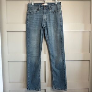 Levi's Signature Straight Leg Jeans Blue Denim Stretch Distressed Men’s 30x32